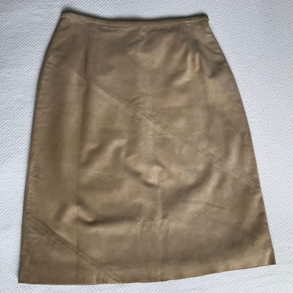 INC 100% Genuine leather skirt